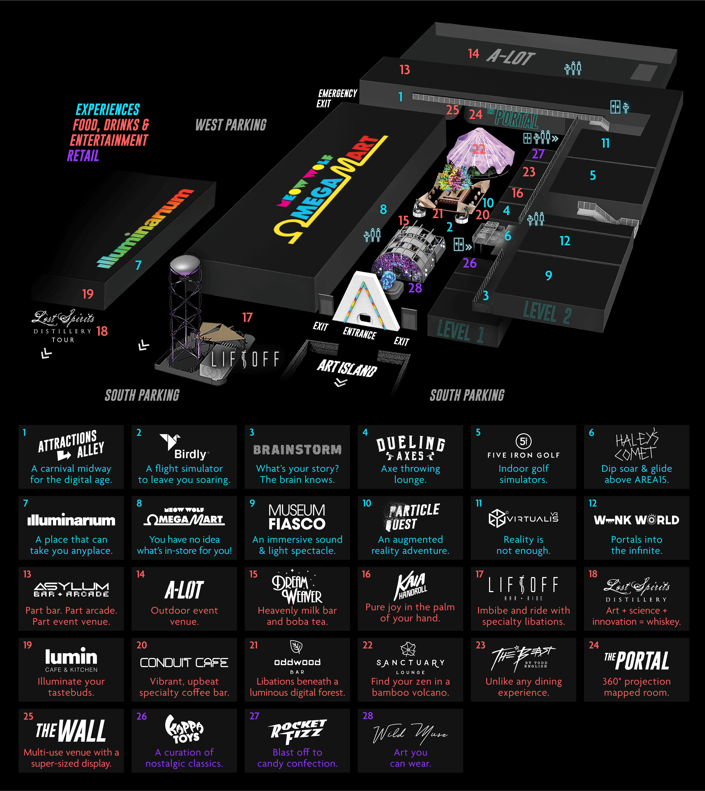 AREA15 Information Parking Directions Visibility Capacity